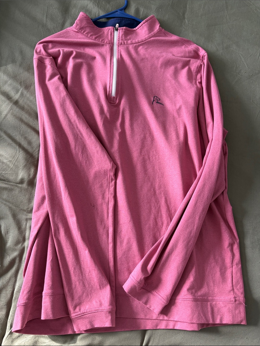 Rhoback Dusty Rose Quarter-Zip Pullover Top